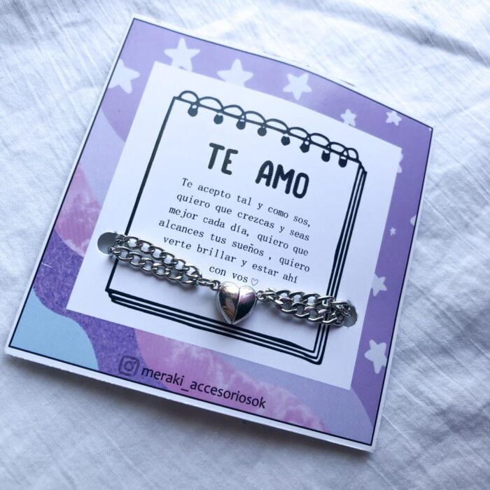 Pulsera Imantada Corazón Te Amo