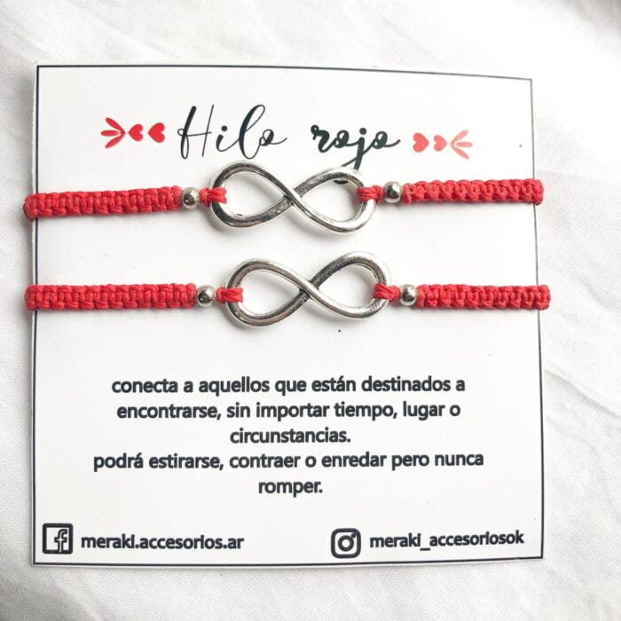 PULSERA HILO ROJO INFINITO