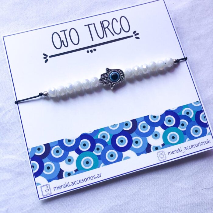 PULSERA MANO HAMSA CON OJO TURCO