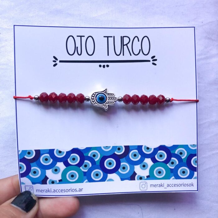 PULSERA MANO HAMSA CON OJO TURCO