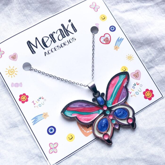 COLLAR MARIPOSA MULTICOLOR