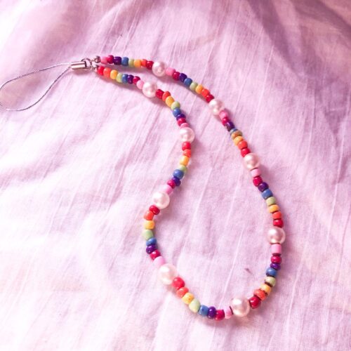 STRAP MULTICOLOR CON PERLAS