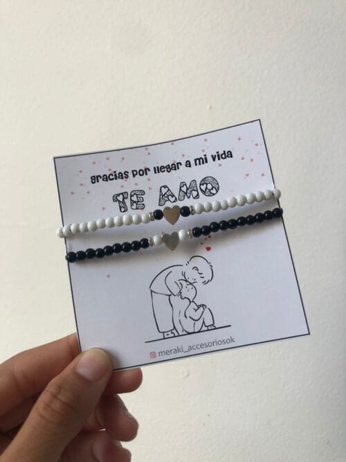 PULSERAS GRACIAS/ TE AMO CORAZÓN GRANDE