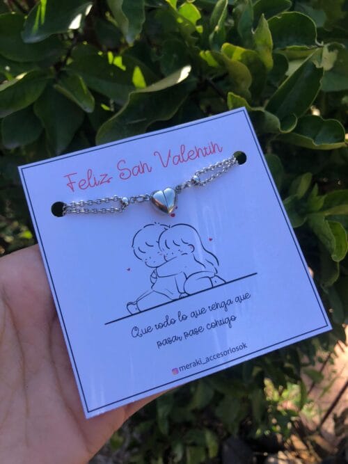 COLLAR IMAN DE CORAZON FELIZ SAN VALENTIN